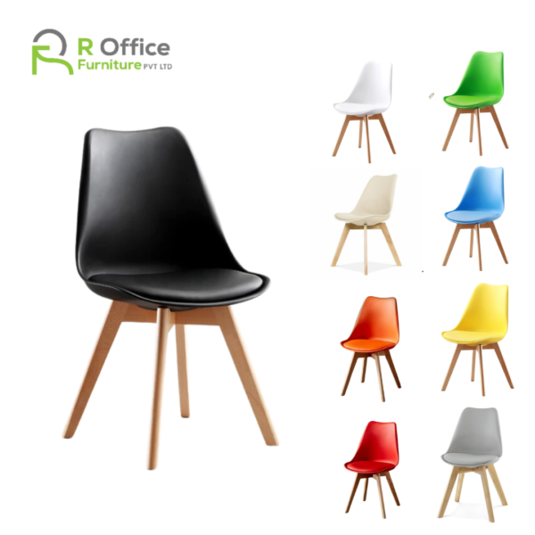 Modern Dining DSW Side Chair with Wood Legs for Kitchen DC-106