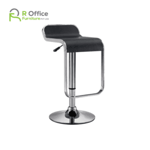 Modern Bar Chair with Footrest Metal Home Indoor Hotel Leisure BS-105 black