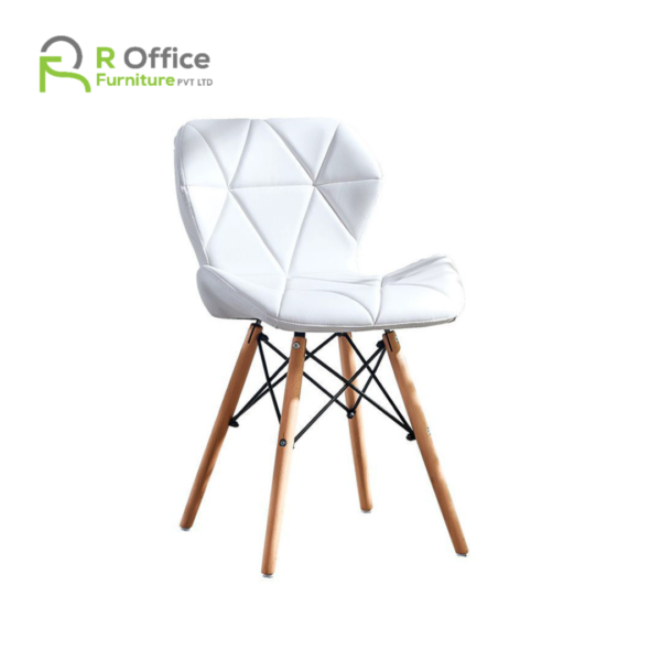 Designer Dining Chairs Modern Radar Chair PU Leather with Wood Legs DC-109
