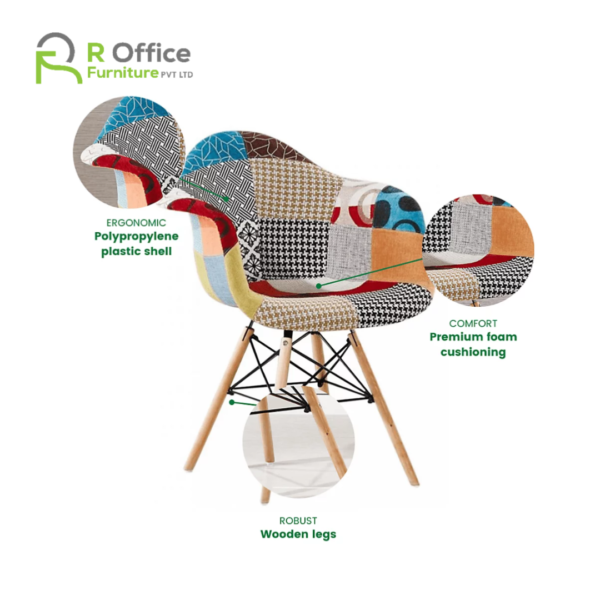 Modern Retro Dining Armchairs with Steel Fixings Multicolor DC-113