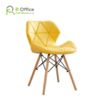 Designer Dining Chairs Modern Radar Chair PU Leather with Wood Legs DC-109