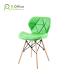 Designer Dining Chairs Modern Radar Chair PU Leather with Wood Legs DC-109