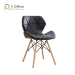 Designer Dining Chairs Modern Radar Chair PU Leather with Wood Legs DC-109